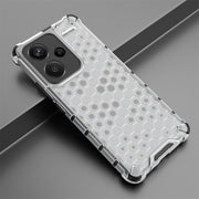 For Redmi Note 13 Pro+ Shockproof Honeycomb Phone Case(White)