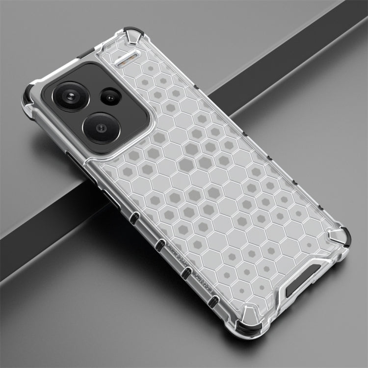 For Redmi Note 13 Pro+ Shockproof Honeycomb Phone Case(White)