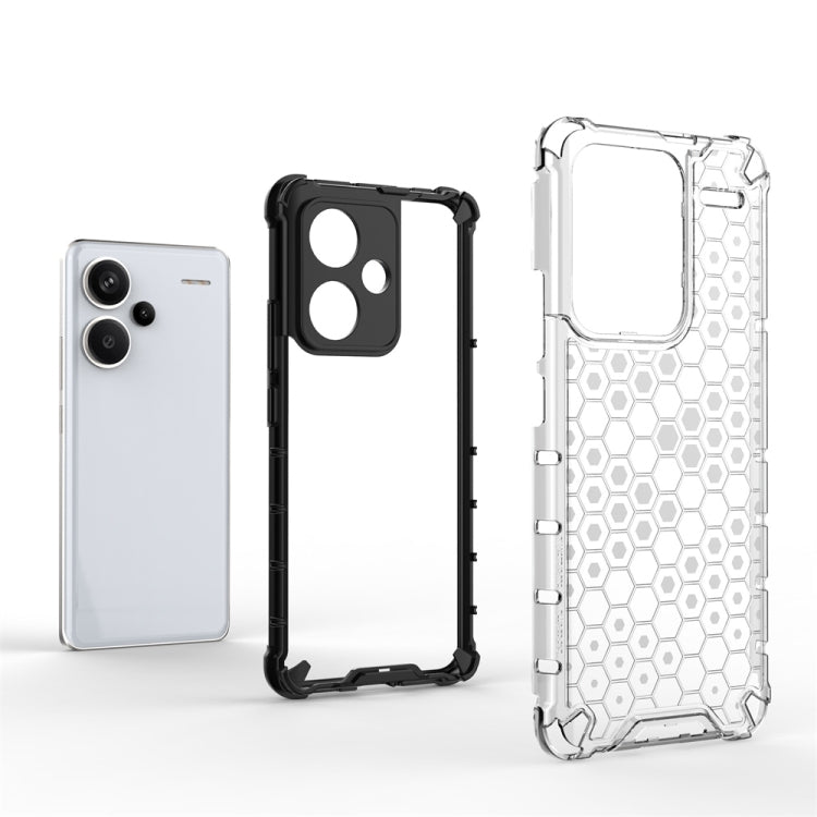 For Redmi Note 13 Pro+ Shockproof Honeycomb Phone Case(White)