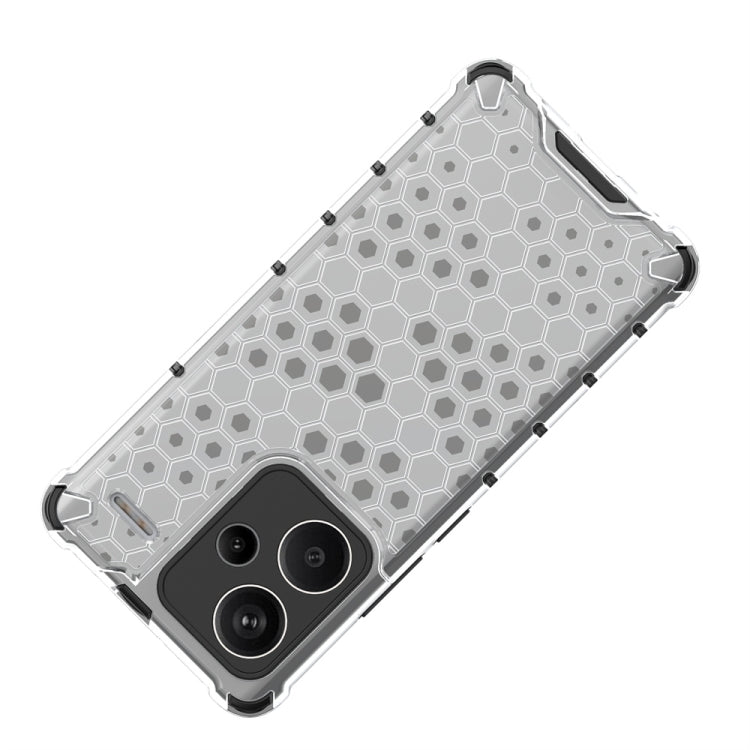 For Redmi Note 13 Pro+ Shockproof Honeycomb Phone Case(White)
