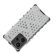 For Redmi Note 13 Pro+ Shockproof Honeycomb Phone Case(White)