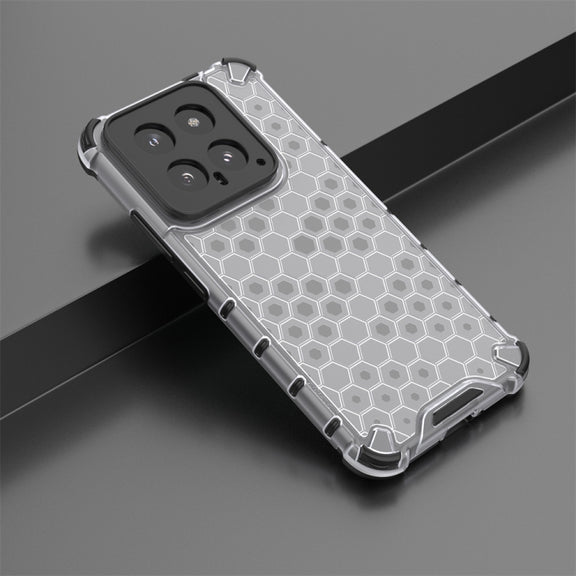 For Xiaomi 14 Shockproof Honeycomb Phone Case(White)