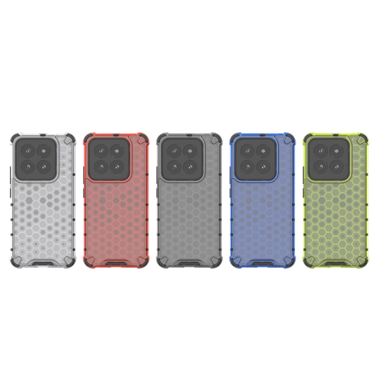 For Xiaomi 14 Pro Shockproof Honeycomb Phone Case(Green)