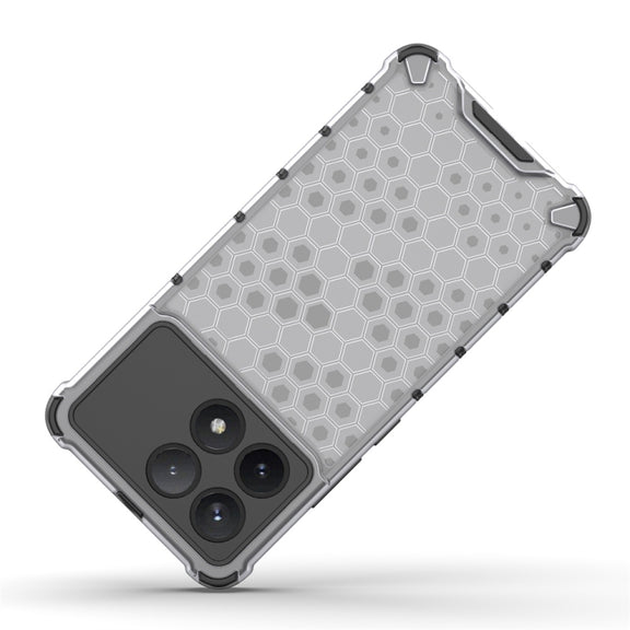 For Redmi K70 Shockproof Honeycomb Phone Case(Black)