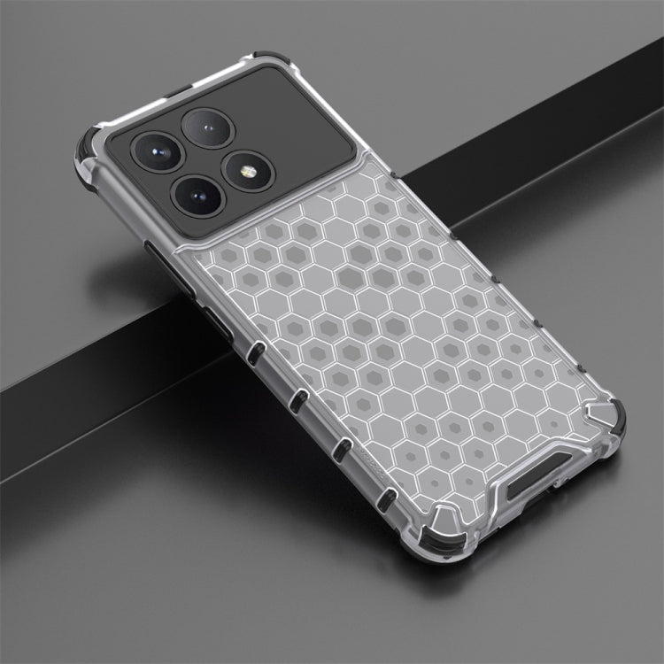 For Redmi K70 Pro Shockproof Honeycomb Phone Case(White)