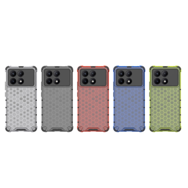 For Redmi K70E Shockproof Honeycomb Phone Case(Blue)