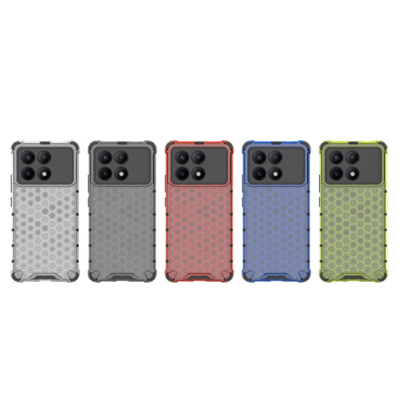 For Redmi K70E Shockproof Honeycomb Phone Case(Blue)