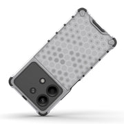 For Redmi Note 13R Pro Shockproof Honeycomb Phone Case(White)
