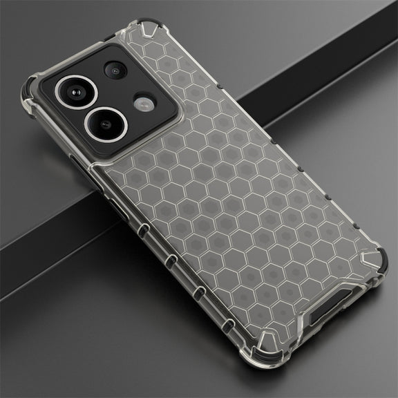 For Xiaomi Poco X6 Shockproof Honeycomb Phone Case(Black)