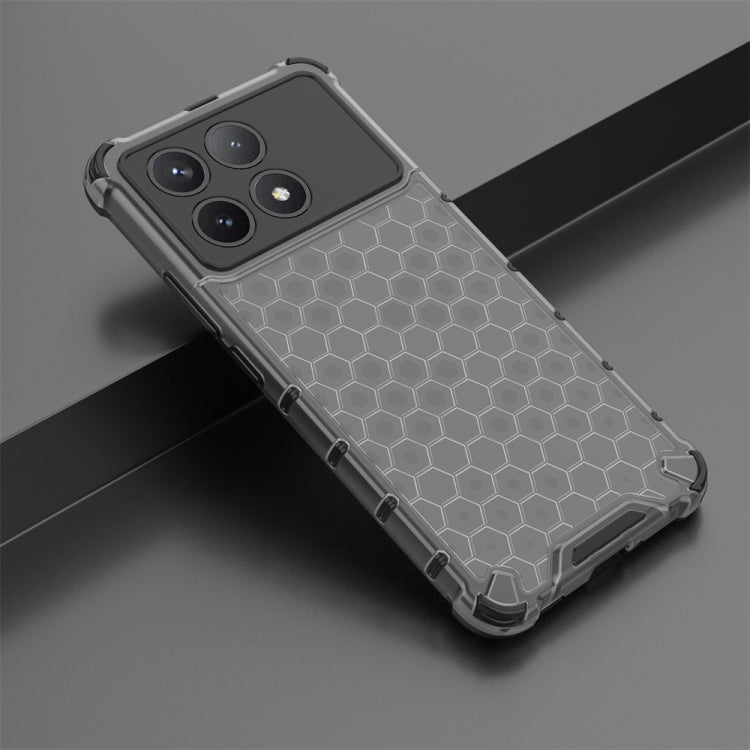 For Xiaomi Poco X6 Pro Shockproof Honeycomb Phone Case(Black)