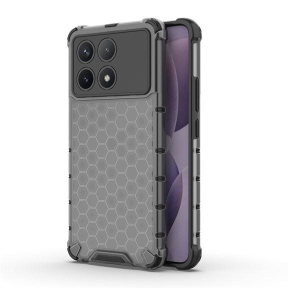 For Xiaomi Poco X6 Pro Shockproof Honeycomb Phone Case(Black)