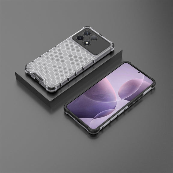 For Xiaomi Poco X6 Pro Shockproof Honeycomb Phone Case(White)