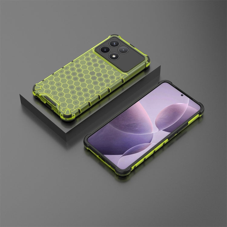 For Xiaomi Poco X6 Pro Shockproof Honeycomb Phone Case(Green)