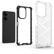 For  Redmi 13C 4G Shockproof Honeycomb Phone Case(Red)