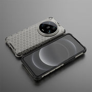 For Xiaomi 14 Ultra Shockproof Honeycomb Phone Case(Black)