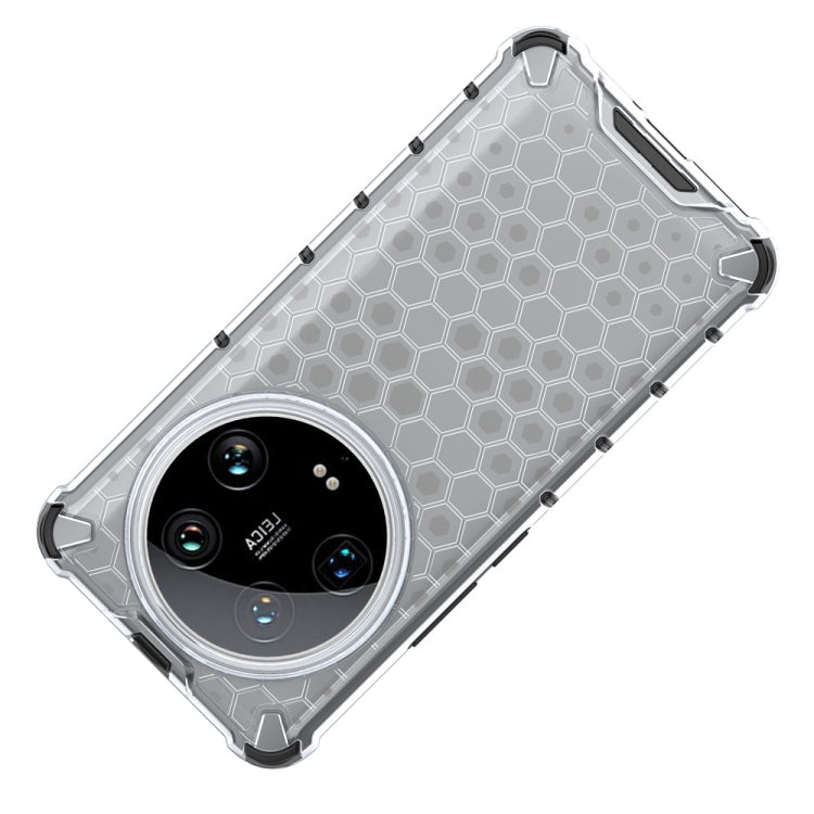 For Xiaomi 14 Ultra Shockproof Honeycomb Phone Case(White)