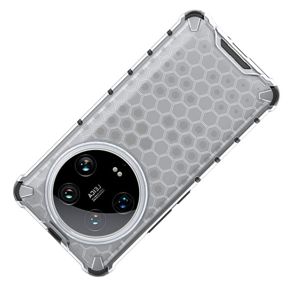 For Xiaomi 14 Ultra Shockproof Honeycomb Phone Case(White)