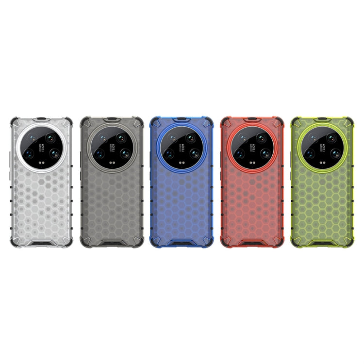 For Xiaomi 14 Ultra Shockproof Honeycomb Phone Case(White)