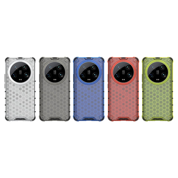 For Xiaomi 14 Ultra Shockproof Honeycomb Phone Case(White)