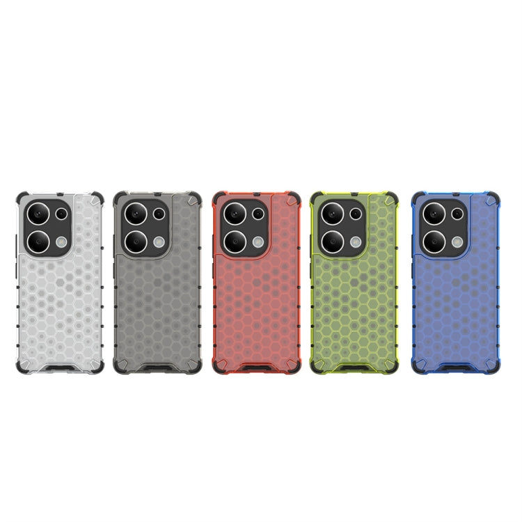 For Redmi Note 13 Pro 4G Shockproof Honeycomb Phone Case(Red)