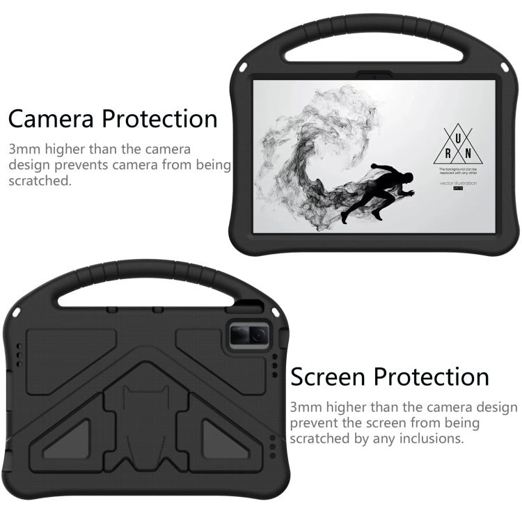 For Lenovo Tab M10 5G 2023 EVA Shockproof Tablet Case with Holder(Black)