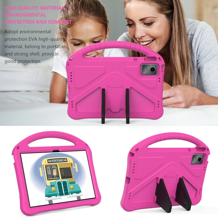 For Lenovo Tab M11 /Xiaoxin Pad 11 2024 EVA Shockproof Tablet Case with Holder(Rose Red)