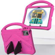For Lenovo Tab M11 /Xiaoxin Pad 11 2024 EVA Shockproof Tablet Case with Holder(Rose Red)