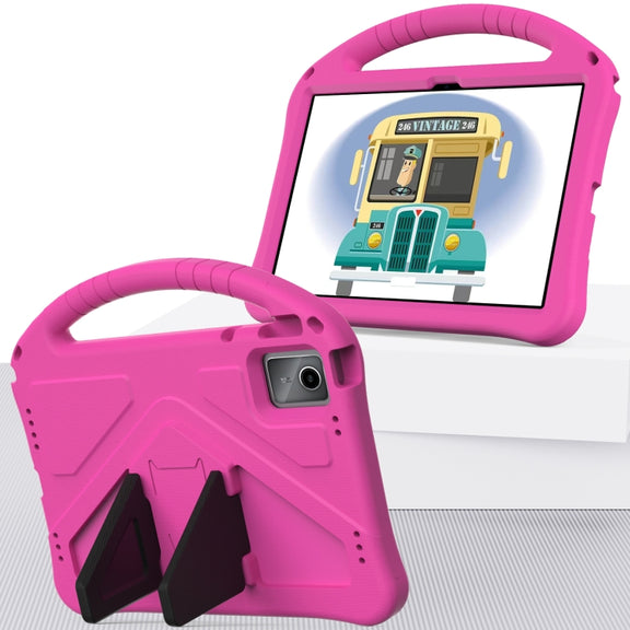 For Lenovo Tab M11 /Xiaoxin Pad 11 2024 EVA Shockproof Tablet Case with Holder(Rose Red)