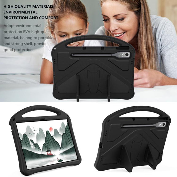 For Lenovo Xiaoxin Pad Pro 12.7 2025 EVA Shockproof Tablet Case with Holder(Black)