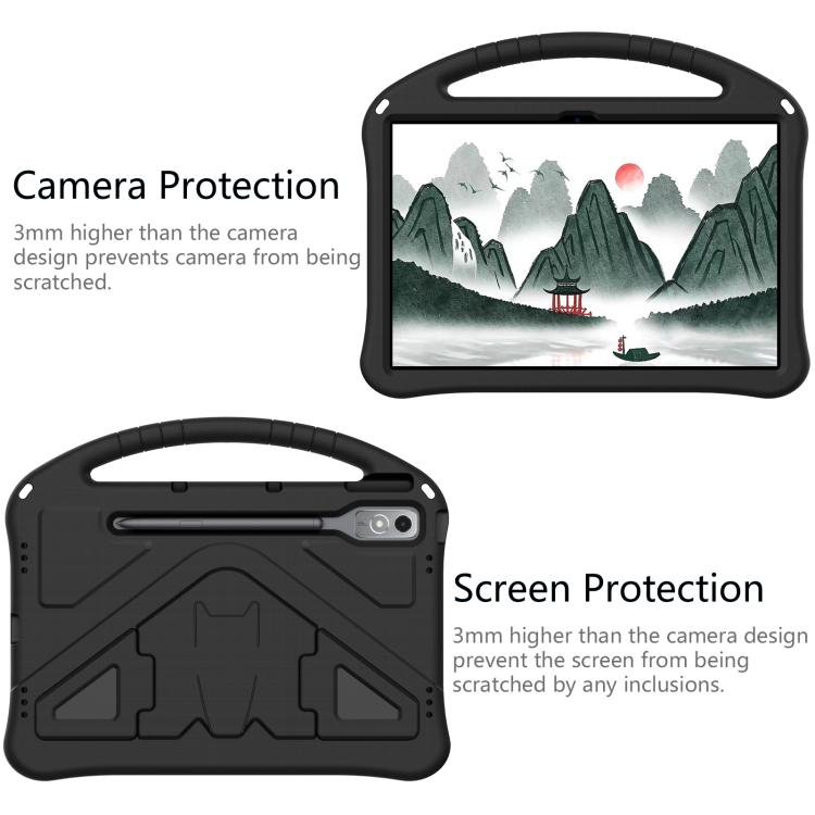 For Lenovo Xiaoxin Pad Pro 12.7 2025 EVA Shockproof Tablet Case with Holder(Black)