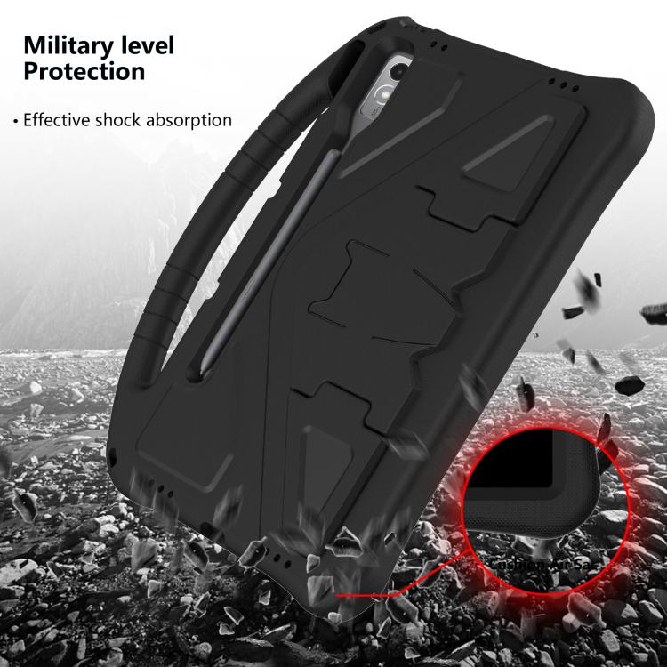 For Lenovo Xiaoxin Pad Pro 12.7 2025 EVA Shockproof Tablet Case with Holder(Black)