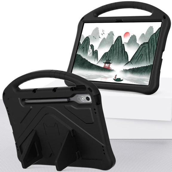 For Lenovo Xiaoxin Pad Pro 12.7 2025 EVA Shockproof Tablet Case with Holder(Black)