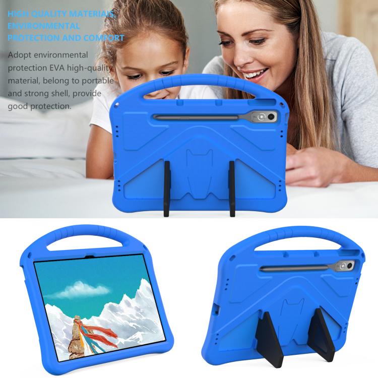 For Lenovo Xiaoxin Pad Pro 12.7 2025 EVA Shockproof Tablet Case with Holder(Blue)
