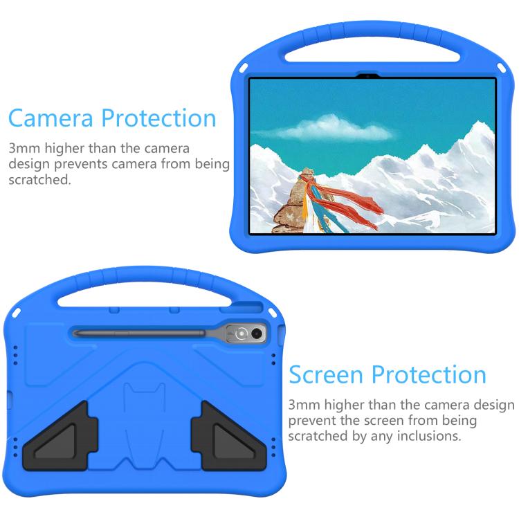 For Lenovo Xiaoxin Pad Pro 12.7 2025 EVA Shockproof Tablet Case with Holder(Blue)