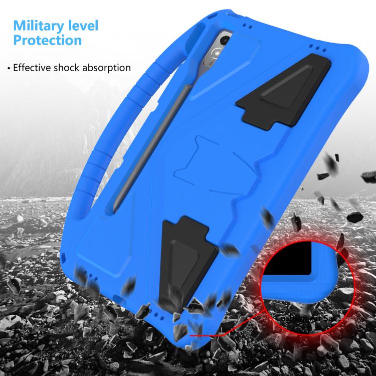 For Lenovo Xiaoxin Pad Pro 12.7 2025 EVA Shockproof Tablet Case with Holder(Blue)