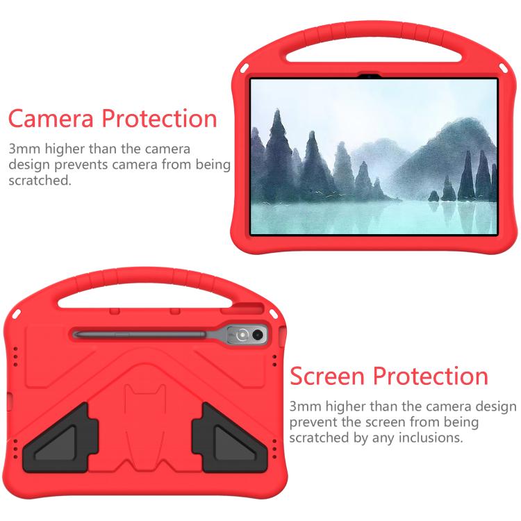 For Lenovo Xiaoxin Pad Pro 12.7 2025 EVA Shockproof Tablet Case with Holder(Red)