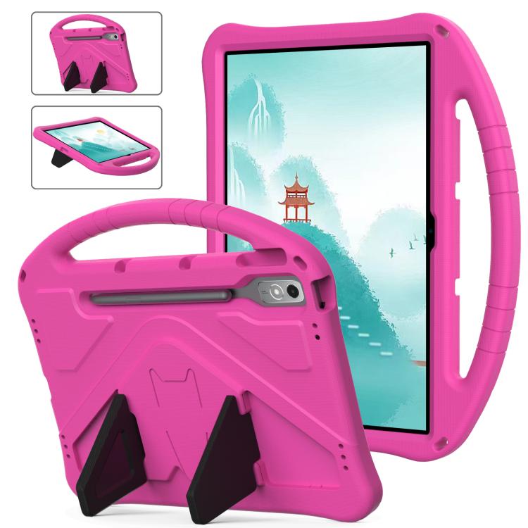 For Lenovo Xiaoxin Pad Pro 12.7 2025 EVA Shockproof Tablet Case with Holder(Rose Red)