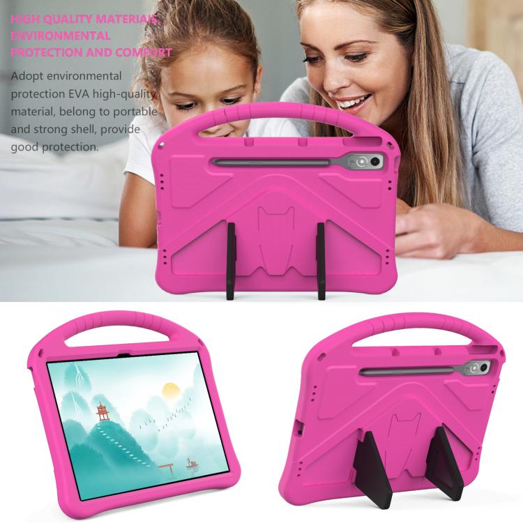 For Lenovo Xiaoxin Pad Pro 12.7 2025 EVA Shockproof Tablet Case with Holder(Rose Red)