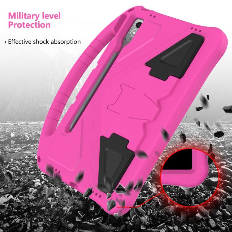 For Lenovo Xiaoxin Pad Pro 12.7 2025 EVA Shockproof Tablet Case with Holder(Rose Red)