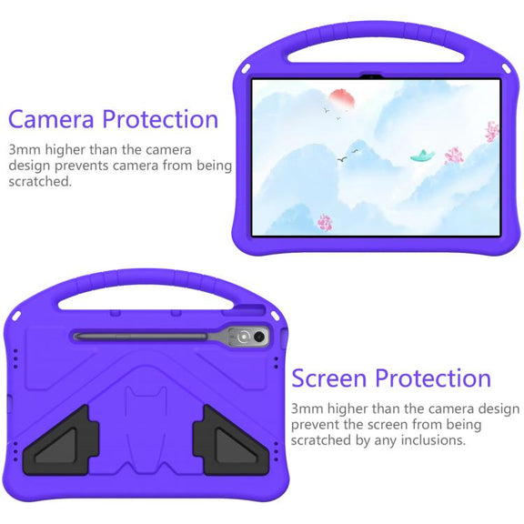 For Lenovo Xiaoxin Pad Pro 12.7 2025 EVA Shockproof Tablet Case with Holder(Purple)