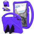 For Lenovo Tab TB-311 / WIFI 10.1 2025 EVA Shockproof Tablet Case with Holder(Purple) - Lenovo by PMC TechLife | Online Shopping South Africa | PMC TechLife | Buy Now Pay Later Mobicred