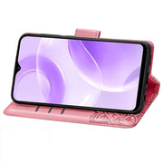 For Ulefone Note 15 Butterfly Love Flower Embossed Leather Phone Case(Pink)