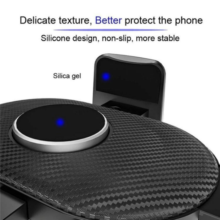 D40+105+K5 Carbon Fiber Texture Car Suction Cup Telescopic Arm Phone Holder Windshield Dashboard