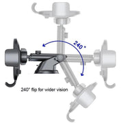 D40+105+K5 Carbon Fiber Texture Car Suction Cup Telescopic Arm Phone Holder Windshield Dashboard