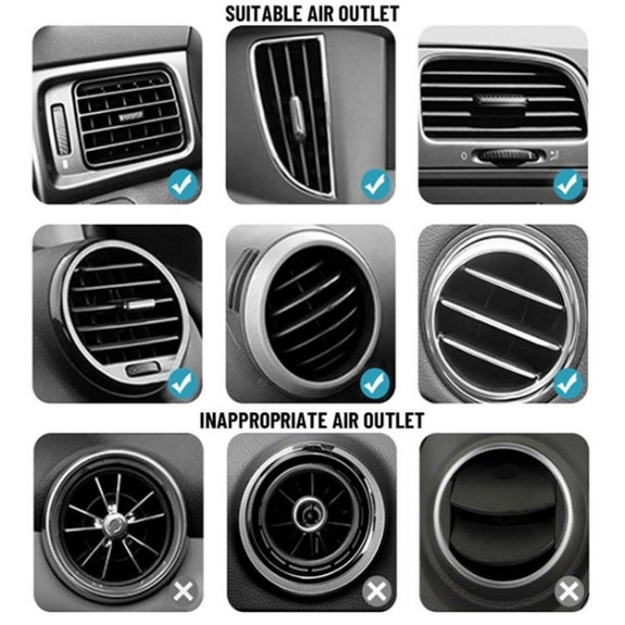 C18 With Air Vent Clip Car Adhesive Dashboard Mount Magnetic Phone Holder Bracket