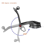 ES33 Car Mobile Phone Holder Bracket Carbon Fiber 360 Degree Rotation Suction Cup Mount(Black)
