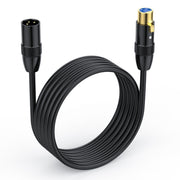 JUNSUNMAY XLR Male to Female Mic Cord 3 Pin Audio Cable Balanced Shielded Cable, Length:2m
