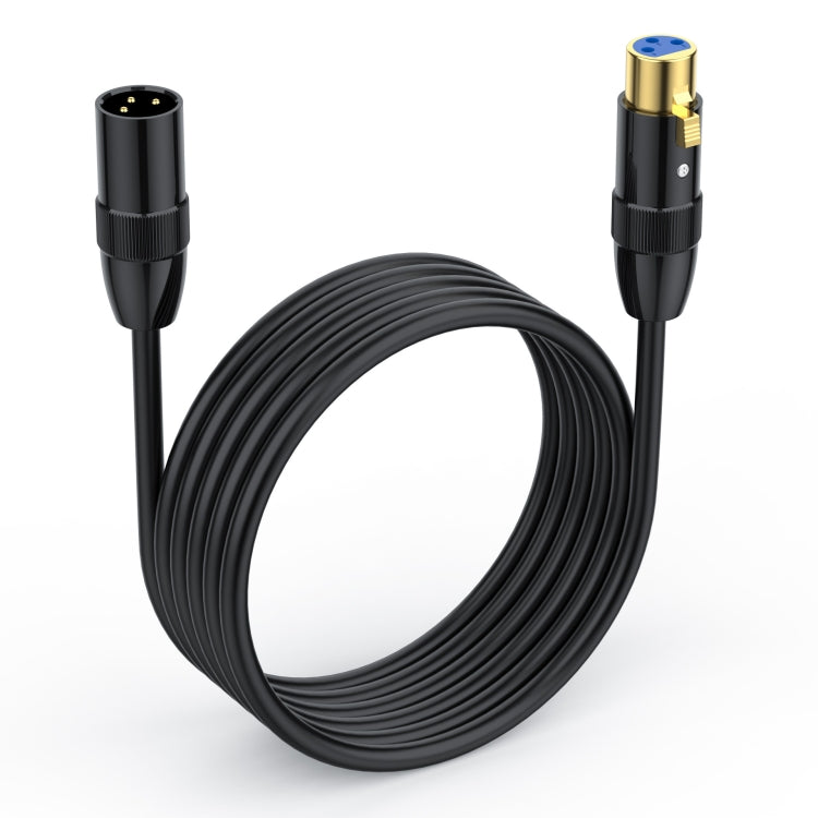 JUNSUNMAY XLR Male to Female Mic Cord 3 Pin Audio Cable Balanced Shielded Cable, Length:2m