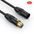 JUNSUNMAY XLR Male to Female Mic Cord 3 Pin Audio Cable Balanced Shielded Cable, Length:20m - free shipping - PMC TechLife - Order now!