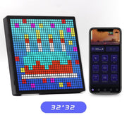 ID32 Advertising Desktop Dynamic Alarm Clock Pixel Screen Display IDM Art Cyberpunk Style Cartoon Screen